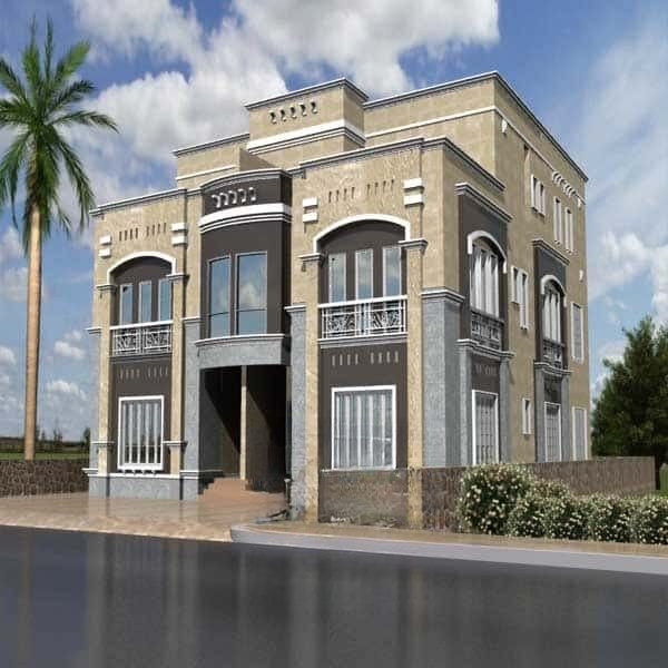 نموذج من أعمال دهانات واجهات خارجية في الرياض